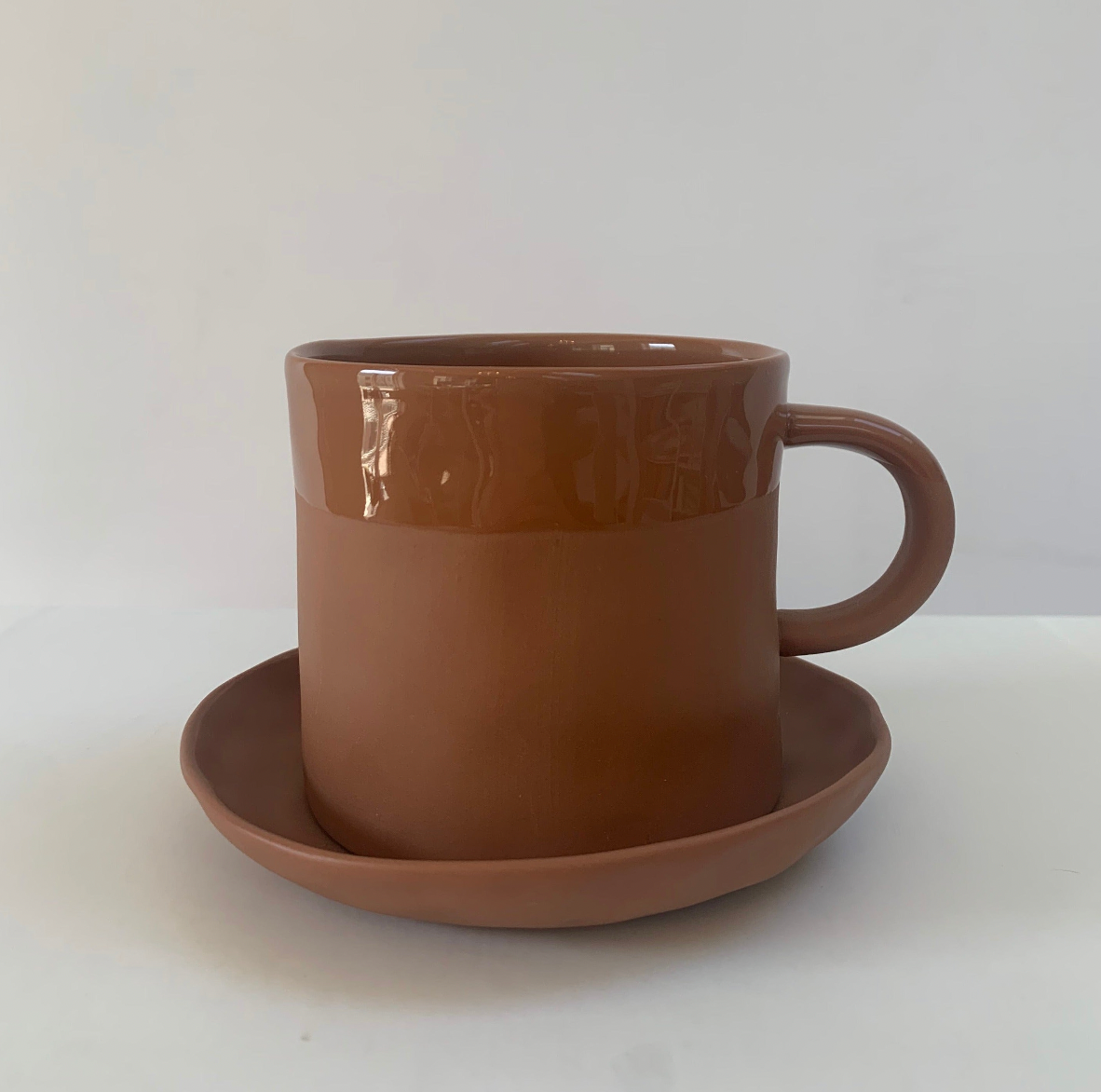 Mug handle TERRAKOTTA glansig kant