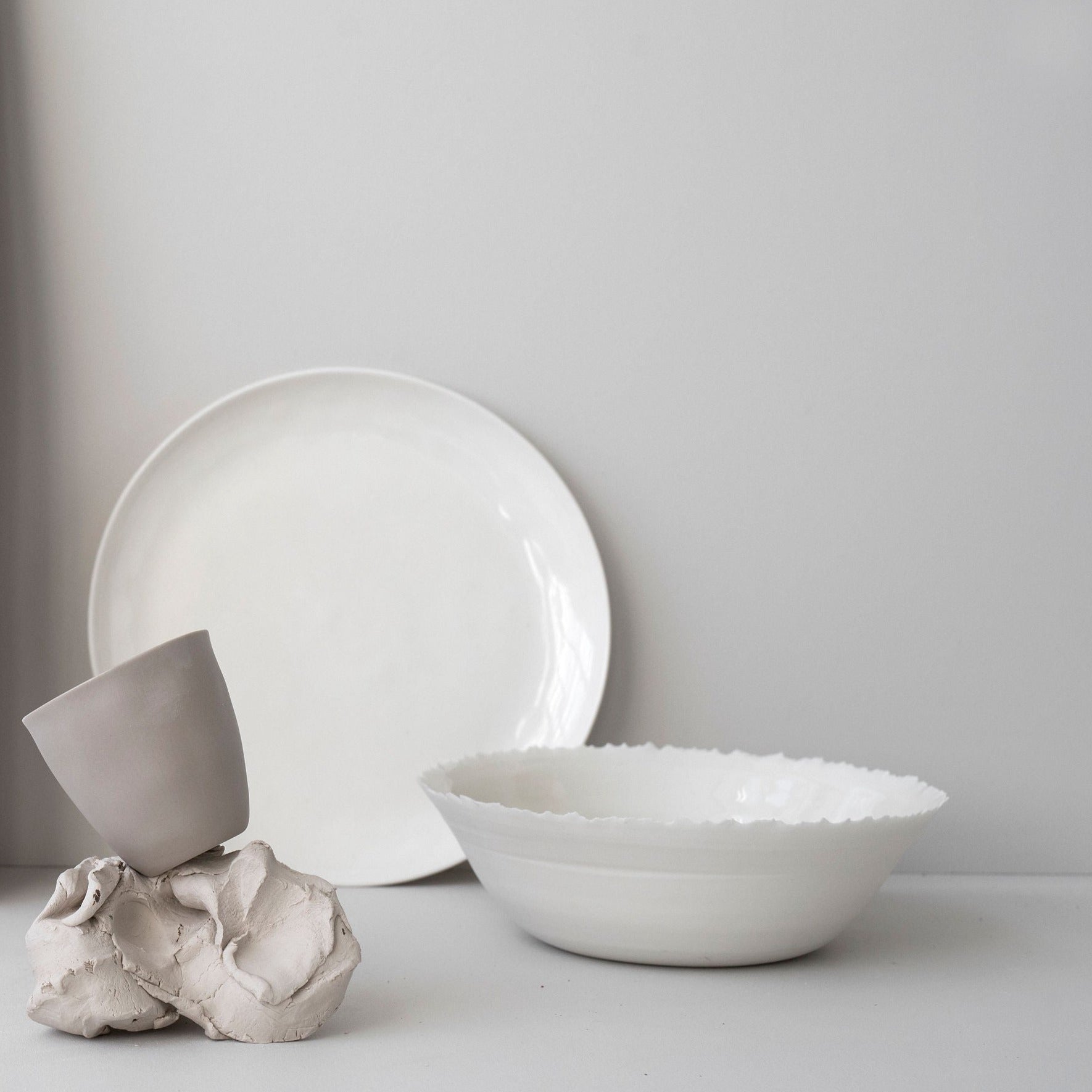 Plate WHITE 22cm - Kajsa Cramer